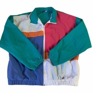 Vintage Color-Blocked Windbreaker